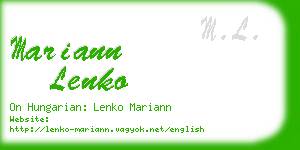 mariann lenko business card